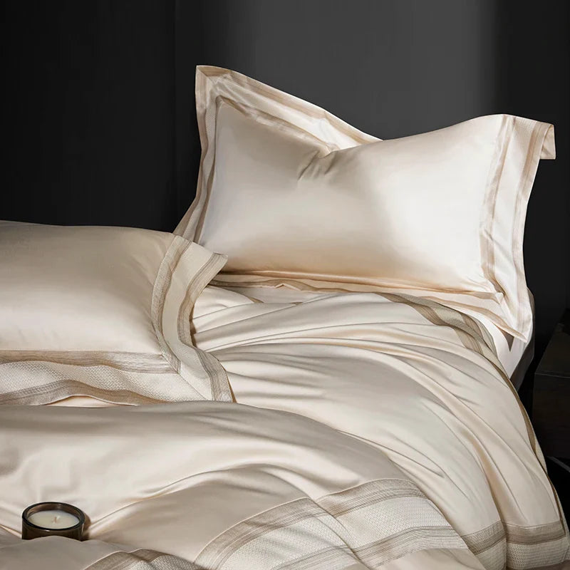 Afralia™ Luxury Lyocell Cotton Bedding Set with Duvet Cover, Sheet, Pillowcases