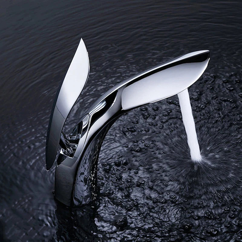 Afralia™ Brass Basin Faucet: Hot & Cold Water Mixer for Bathroom Vanity Sink