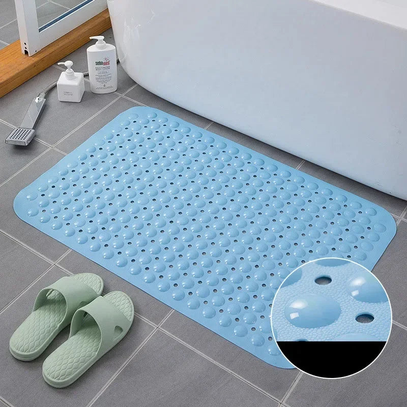 Afralia™ Non-Slip Bathtub Mat with Drain Hole and Suction Cups
