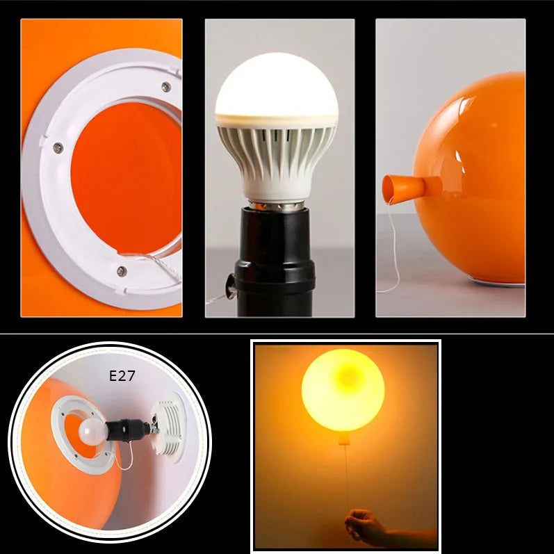Afralia™ Colorful Balloon LED Wall Lamps with Memory Function