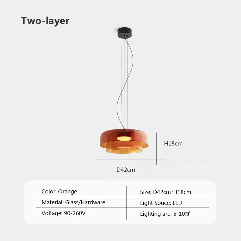 Afralia™ Nordic Glass LED Pendant Lights for Home Decor and Lighting