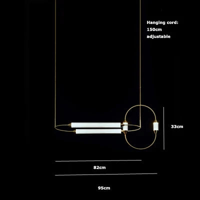 Afralia™ Glass Tube LED Chandelier: Nordic Minimalist Lighting for Living Room and Bedroom Decor