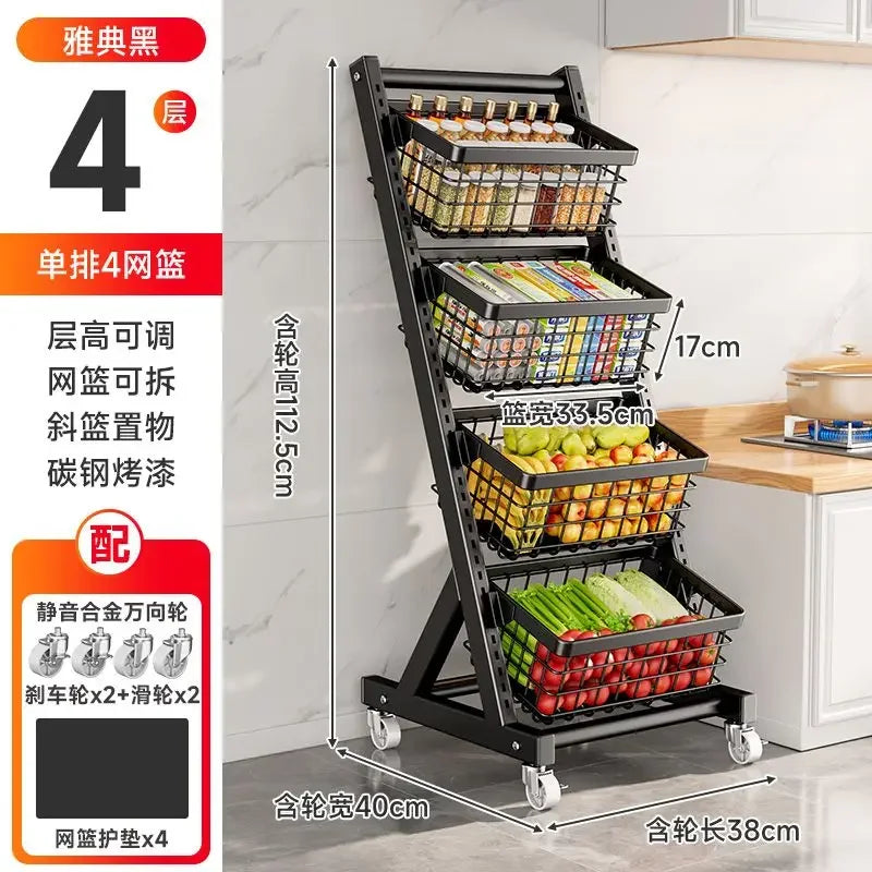 Afralia™ Rotating Vegetable Storage Basket: Strong Load Capacity, Floor-to-Ceiling, Easy to Use