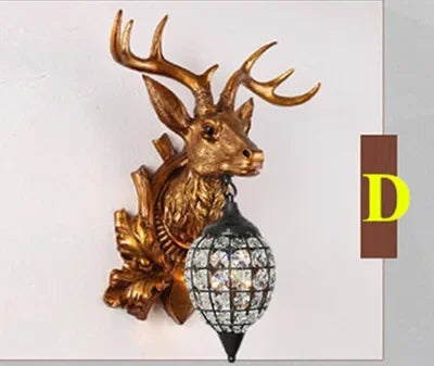 Afralia™ Nordic Deer Antler Wall Lamp for Bedroom Living Room LED Wall Sconce Home Decor