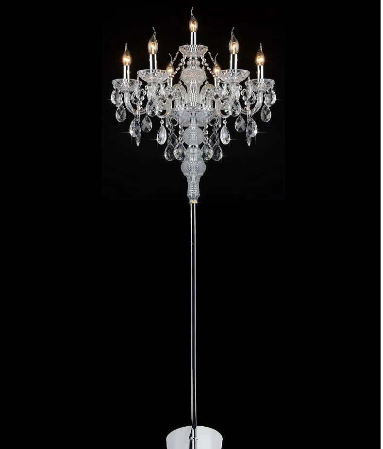 Afralia™ Crystal Floor Lamp: Modern French Style for Living, Bedroom, Dining, Kitchen