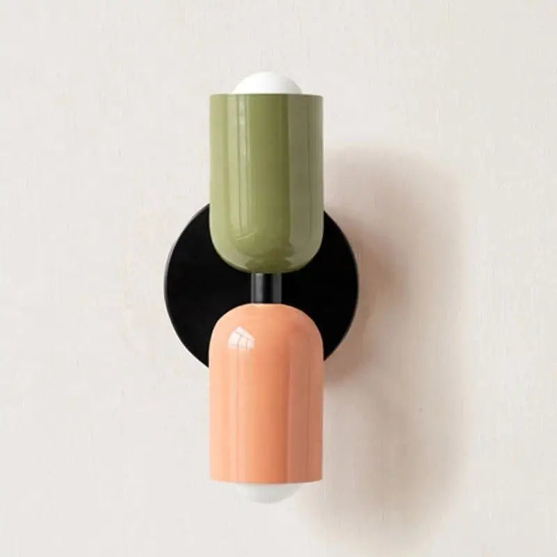 Afralia™ Modern Macaron Colorful Wall Lamp Fixture for Living, Dining, Bedroom & Bedside