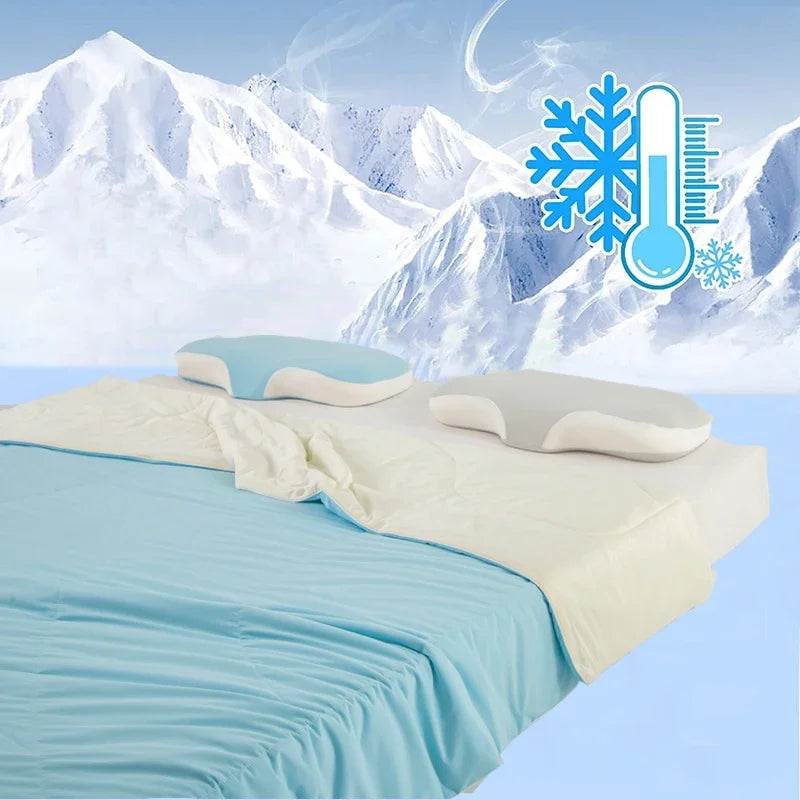 Afralia™ Ice Silk Cooling Blanket: Double-Sided Super Cooling Comforter for a Cool Summer
