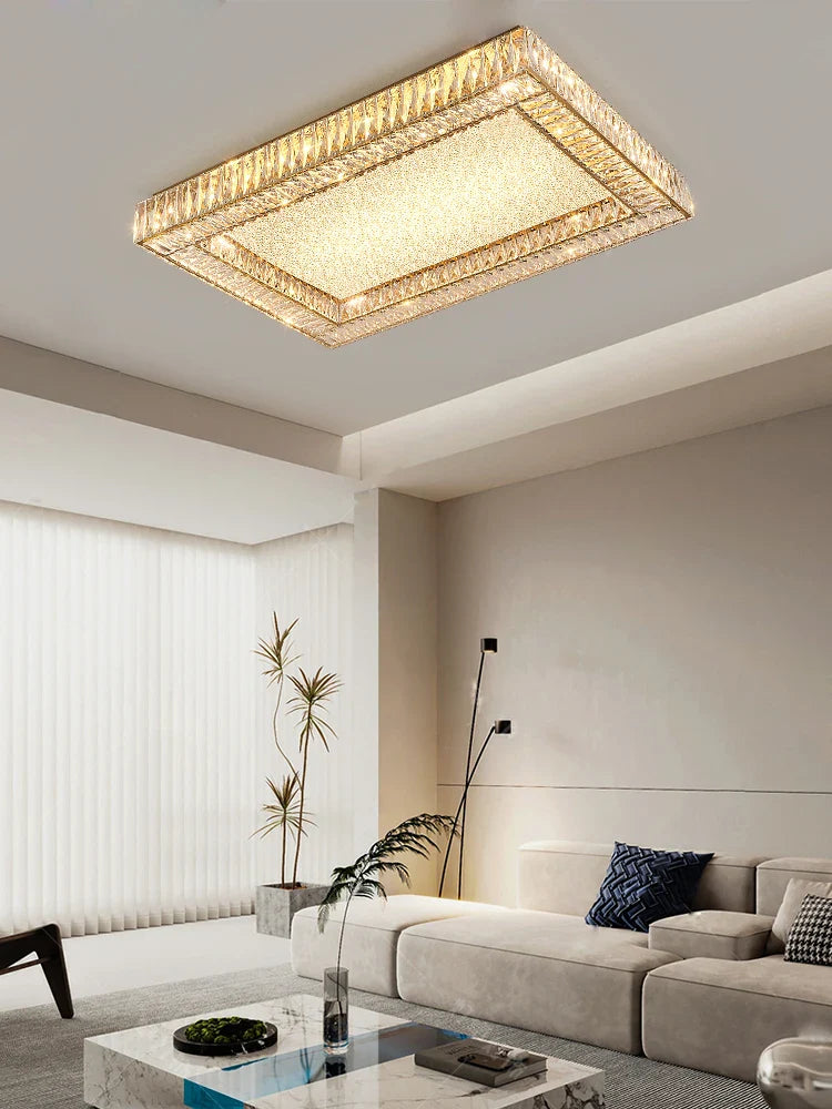 Afralia™ Luxury Crystal Ceiling Light Gold 2025