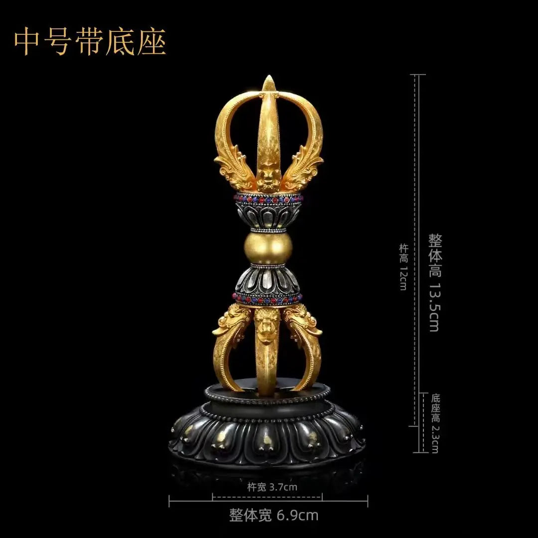 Afralia™ Vajra Monster Subduing Club with Silver Bowls and Chopsticks