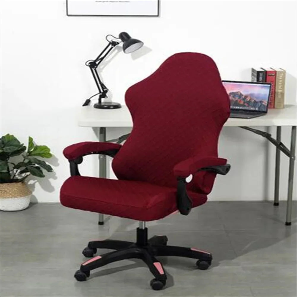 Afralia™ High Back Armchair Cover: Elastic Accent for Office Computer Game Solid Chair