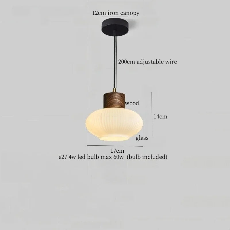 Afralia™ White Glass LED Pendant Lights for Modern Minimalist Decoration