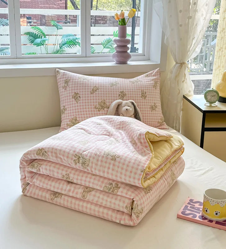 Afralia™ Cartoon Printed Summer Lightweight Cooling Blanket for Kids and Students.