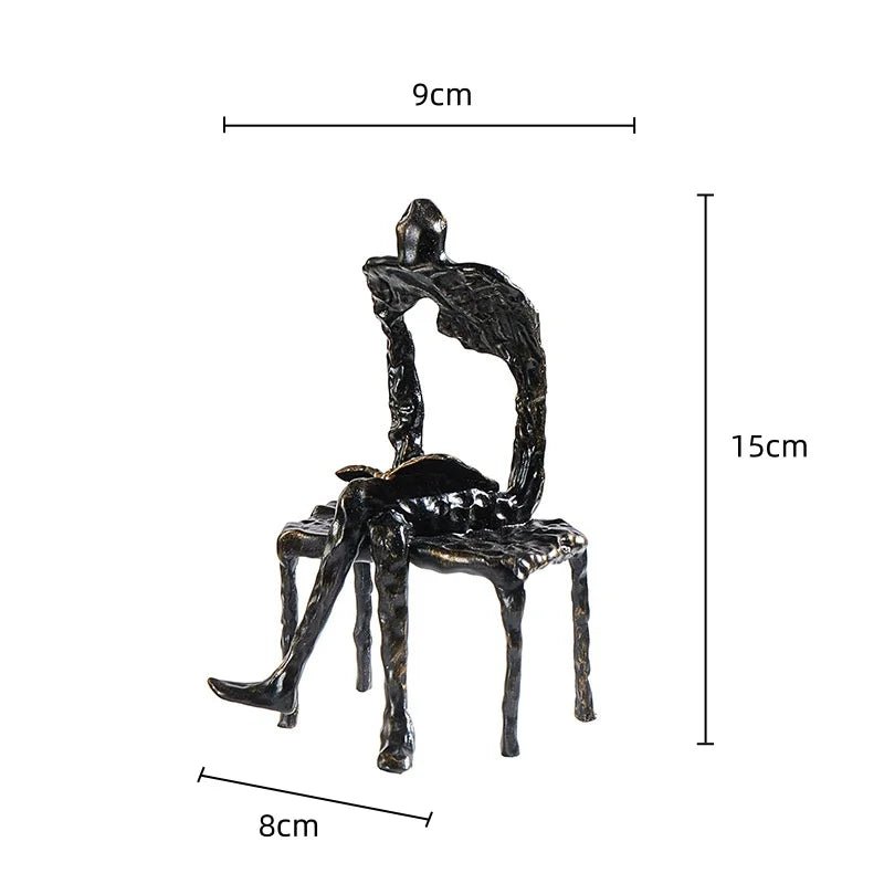 Afralia™ Gymnast Metal Handicraft Figure Home Decor Figurine Table Sculpture Accessory