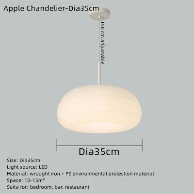 Afralia™ Minimalist Eco-Friendly PE Ceiling Pendant Light for Kitchen Dining Bedroom