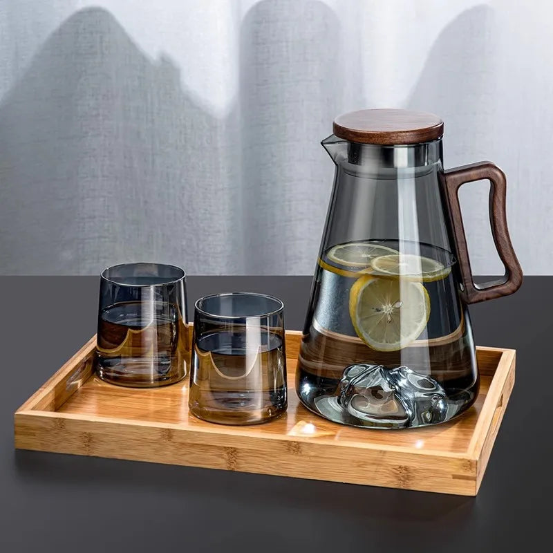 Afralia™ Glass Cold Water Jug | Large Capacity & Heat Resistant Water Pot