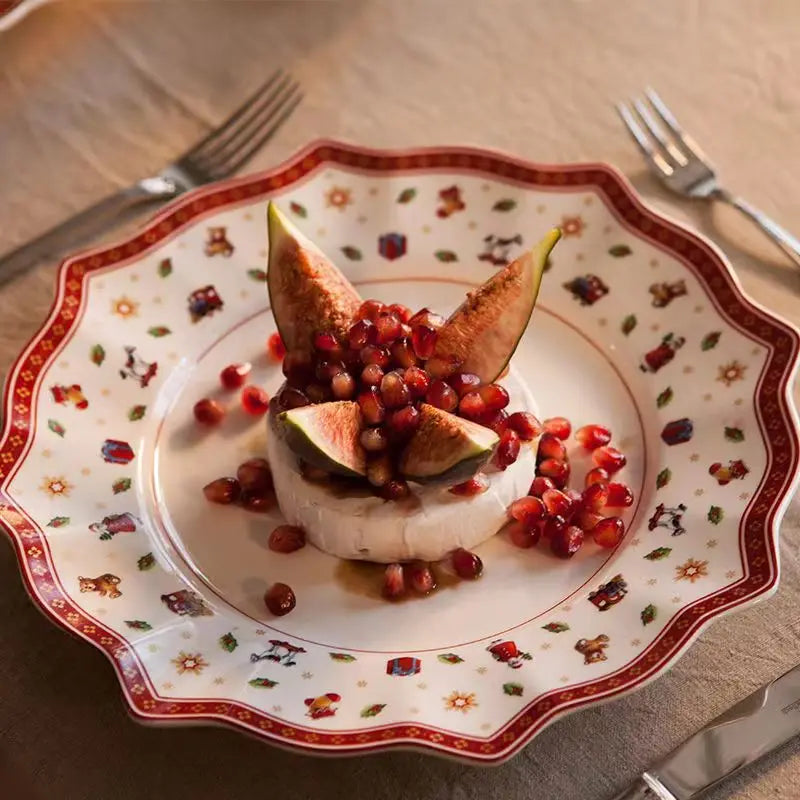 Afralia™ Christmas Porcelain Tableware Set