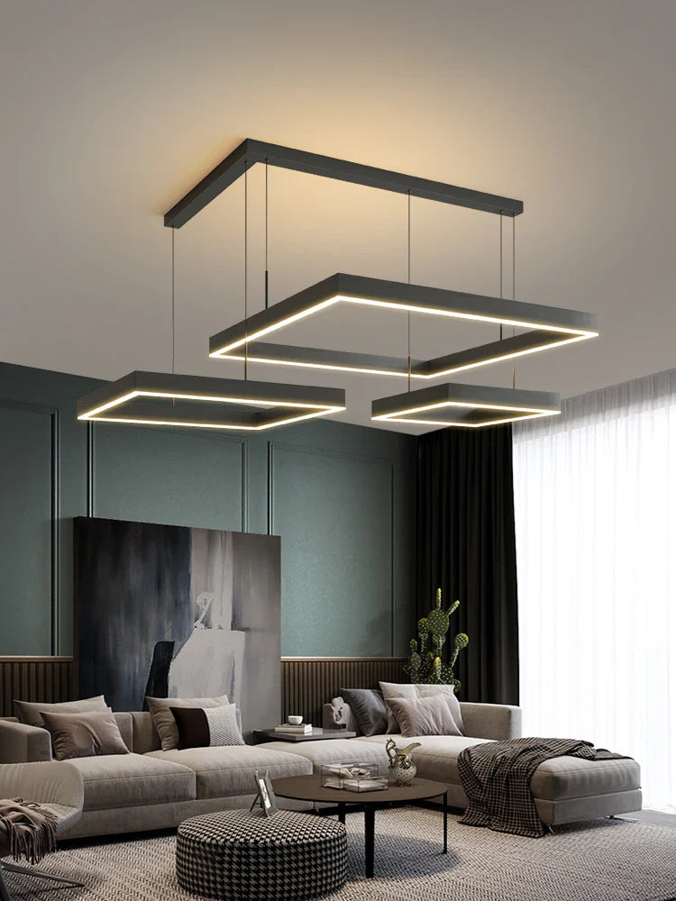 Afralia™ Modern LED Chandelier for Home Interior Decor Bedroom Living Room Lighting