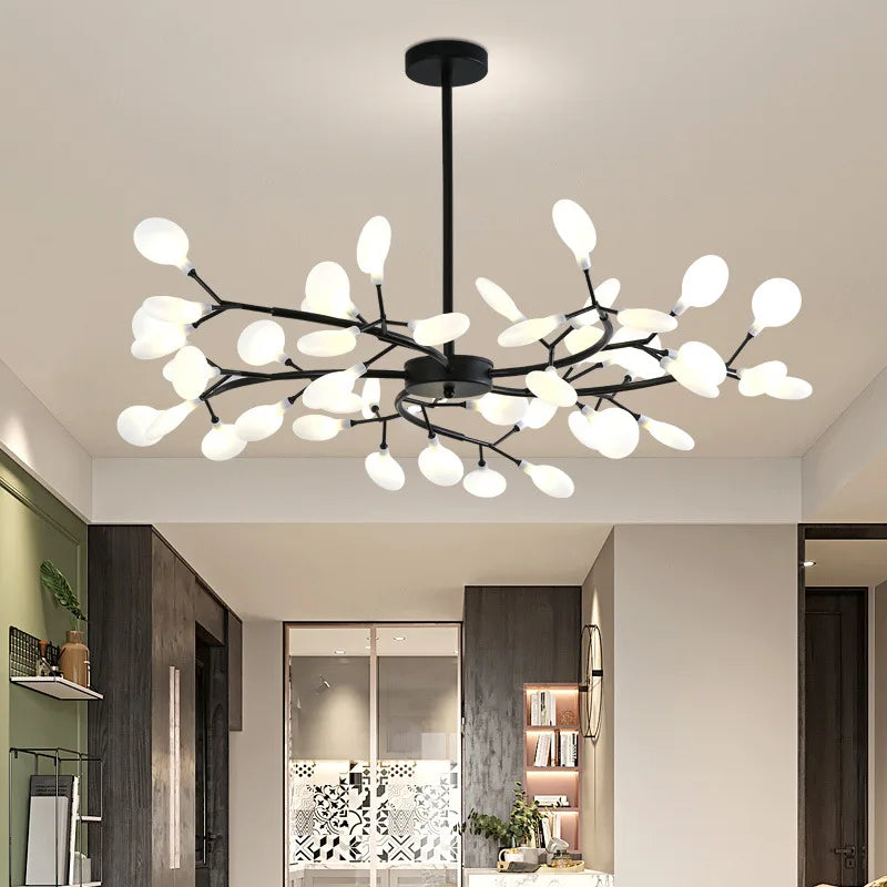 Afralia™ Firefly Pendant Chandelier: Luxurious LED Lighting for Home Decor