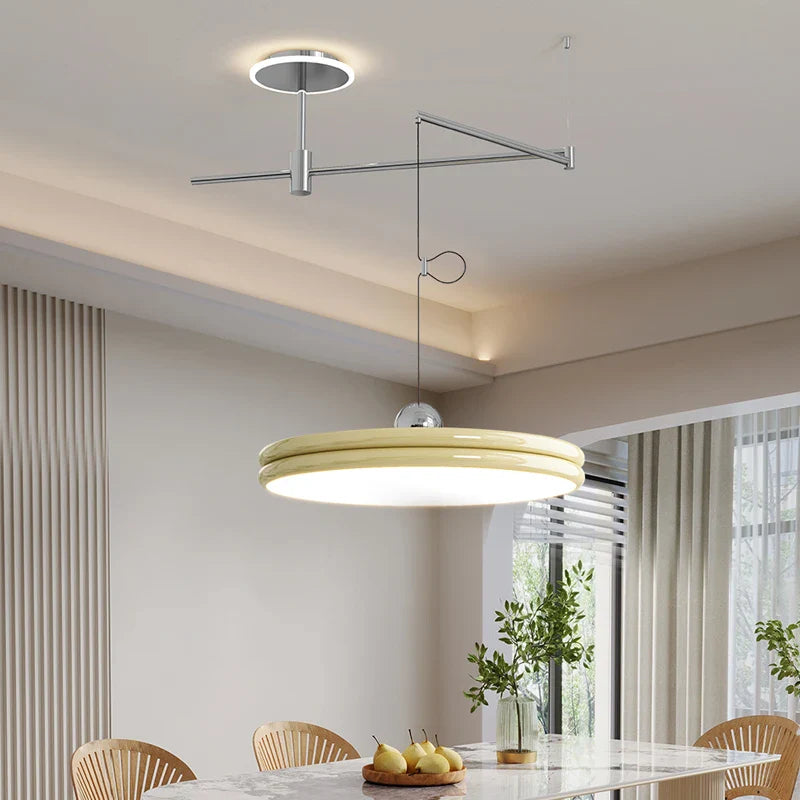 Afralia™ Modern Chandelier Lights LED Pendant Swing Arm Hanging Lamp for Dining Island