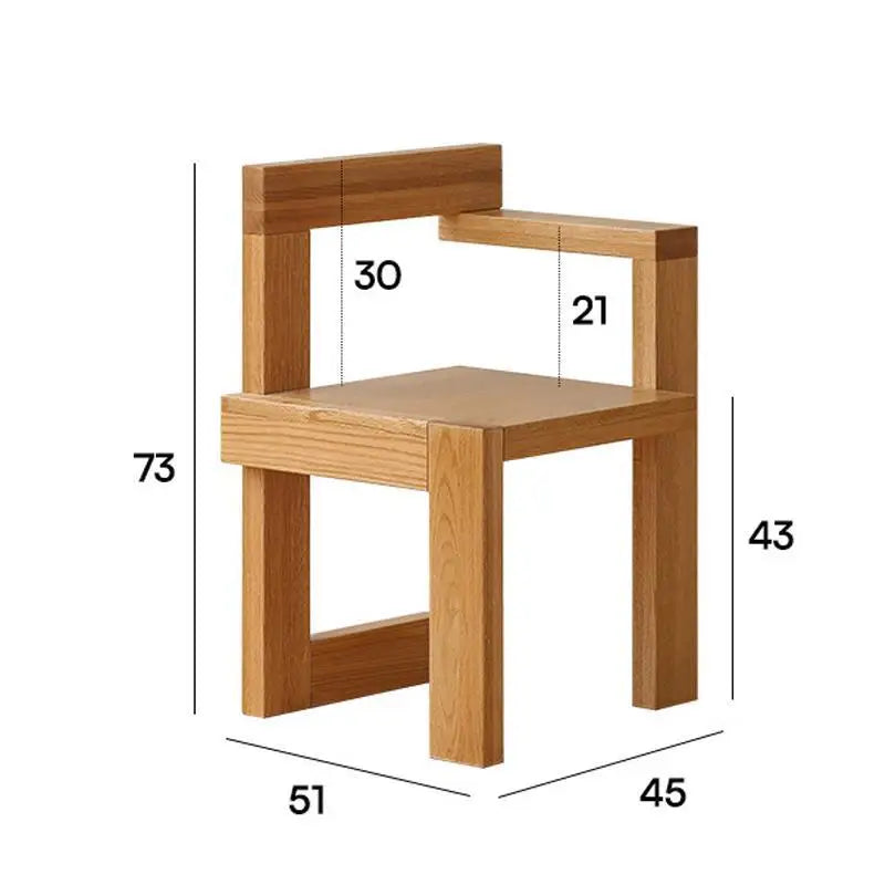 Afralia™ Medieval Wood Dining Chair | Italian Light Luxury Leisure Design