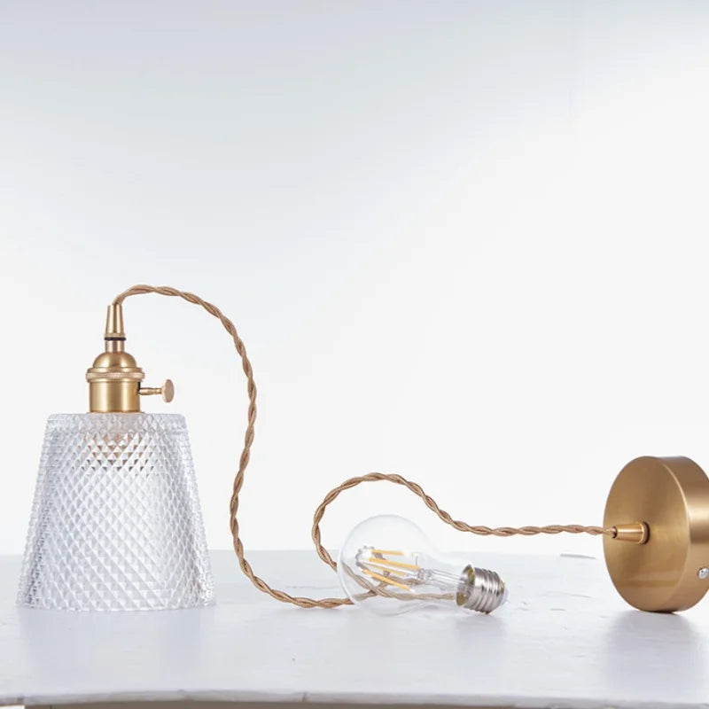 Afralia™ Minimalist LED Glass Pendant Lamp with Adjustable Knob Switch