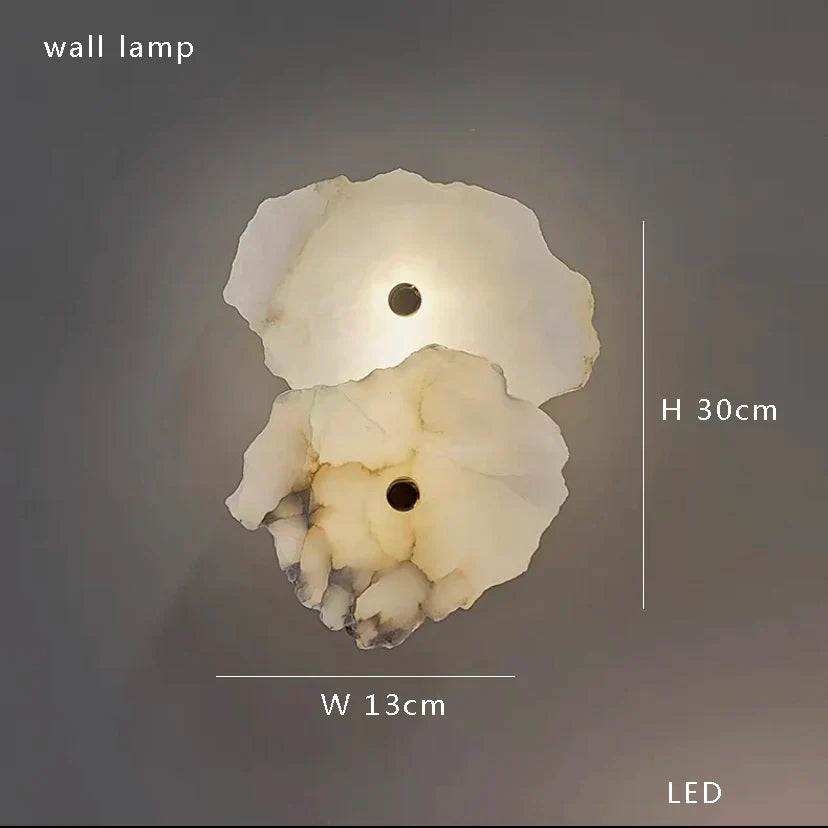 Afralia™ Marble Pendant Light Spanish Natural Marble Ceiling Chandelier LED Fixture