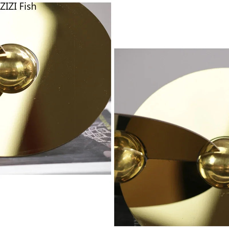 Afralia™ Geometric Circle Sculpture: Modern Metal Desk Ornament for Room Aesthetic