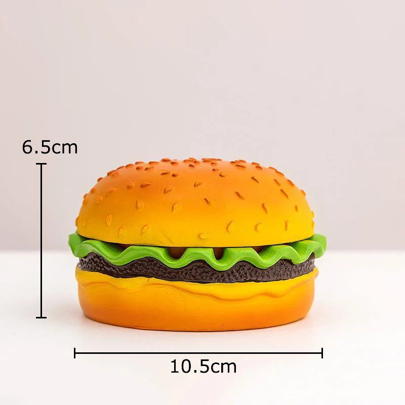 Afralia™ Cartoon Burger Ashtray: Fun Resin Smoking Accessories for Office Table