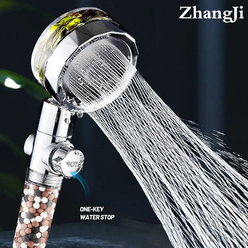 Afralia™ 360 Rotating Filter Shower Head with Water Saving Anion Stone Sprayer