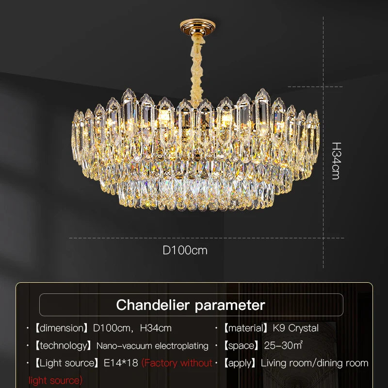 Afralia™ Crystal Chandelier: Modern Light Luxury for Living Room, Bedroom, Dining Room