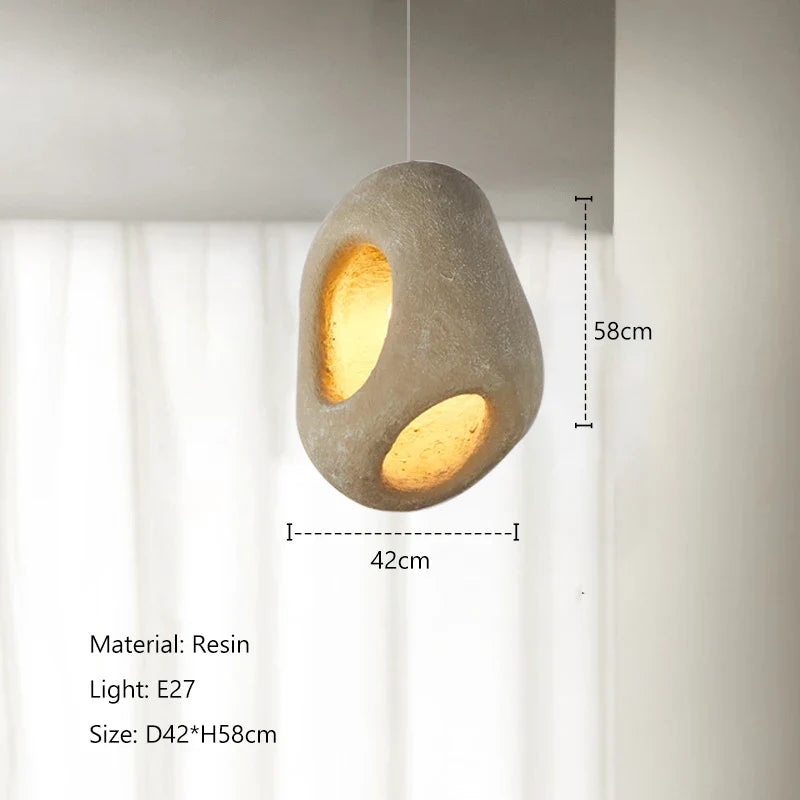 Afralia™ Wabi Sabi Pendant Lamp: Modern LED Hanging Light Fixture for Home Decor & Dining Room