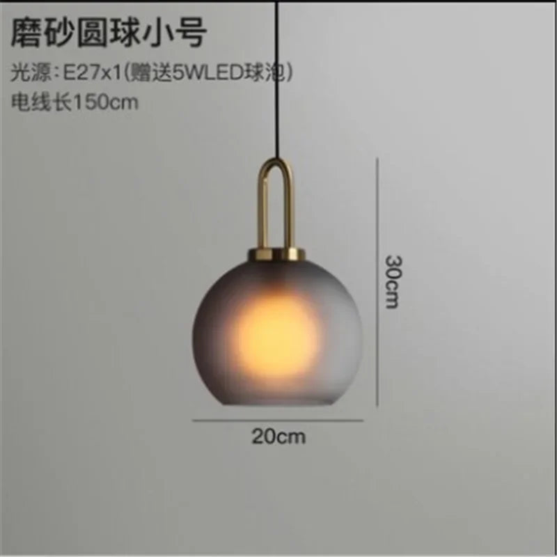Afralia™ Nordic Glass Ball Pendant Lights for Dining Room & Kitchen Lighting