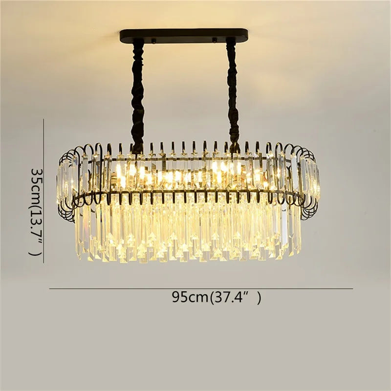 Afralia™ Light Luxury Crystal Chandelier for Dining, Living, & Bedroom - Modern, Simple Design