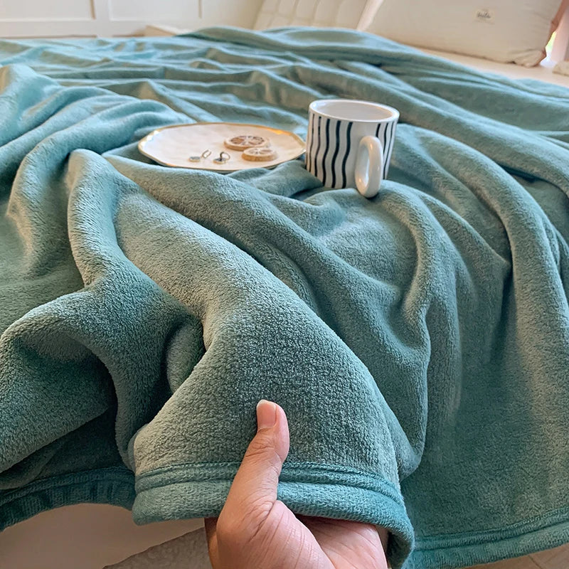 Afralia™ Coral Velvet Summer Blanket: Extra Soft, Skin-friendly, Machine Washable