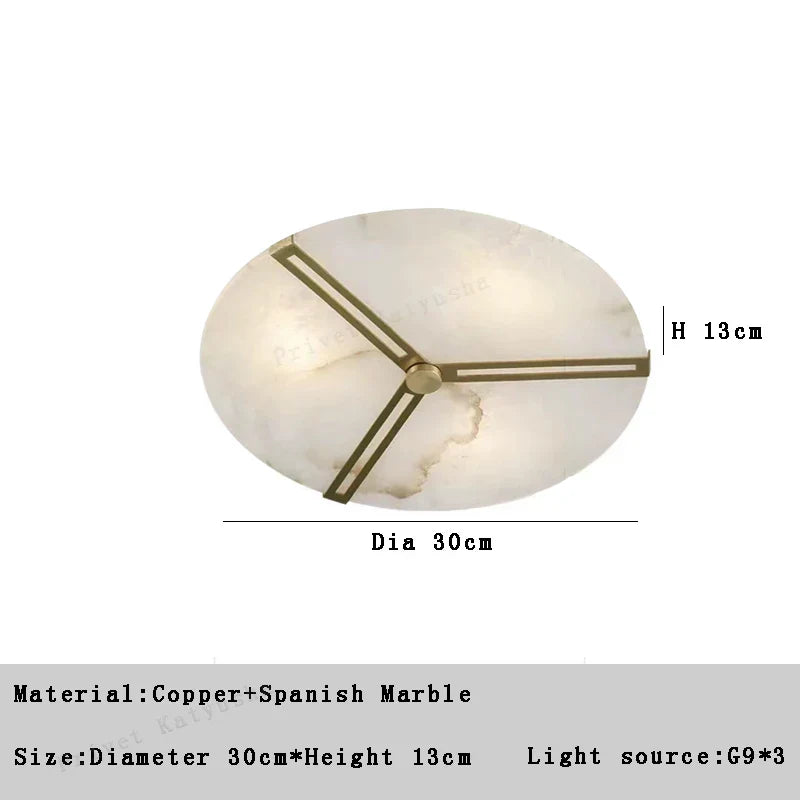 Afralia™ Marble Ceiling Chandelier Modern White Designer Lustre Living Room