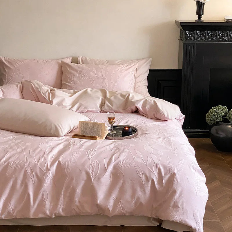 Afralia™ Luxury 100S Pure Cotton Jacquard Bedding Sets for Adults and Children