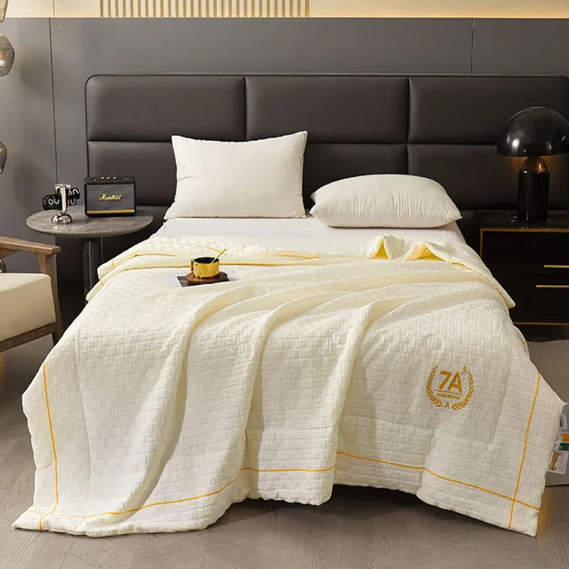 Afralia™ Summer Antibacterial Jacquard Embroidered Quilt, Maternal & Child Grade Luxury Comforter