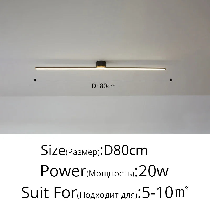 Afralia™ LED Strip Ceiling Light: Modern, Simple, Stylish Indoor Lighting for Home, Bedroom, Hallway