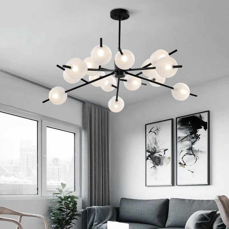 Afralia™ Magic Bean Bubble Glass Chandeliers: Modern Nordic Design for Living Room & Restaurant Lighting