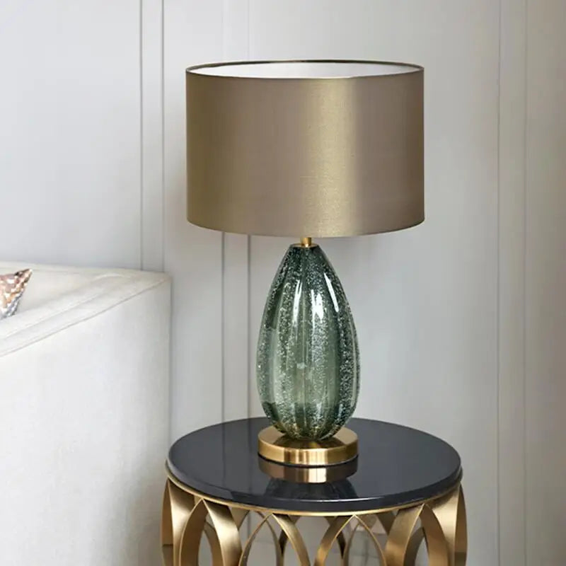 Afralia™ Glass Table Lamp: Modern, Oversized, Simple Lighting for Bedroom and Living Room