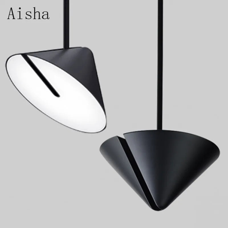 Afralia™ Nordic LED Cone Pendant Light for Modern Bedroom Living Room Kitchen Decor