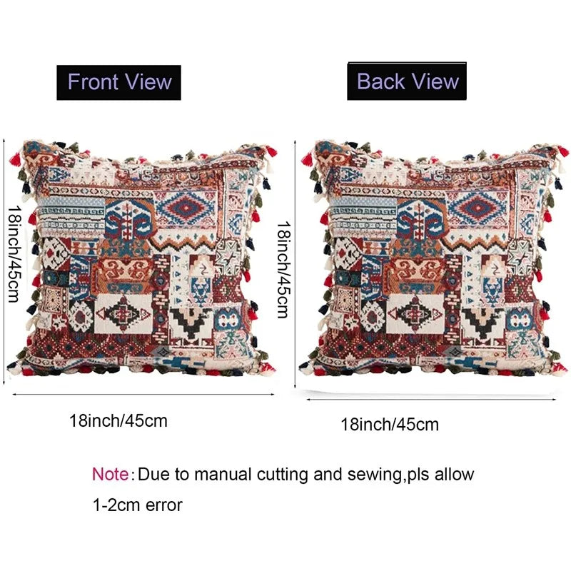 Afralia™ Ethnic Boho Throw Pillow Covers for Couch - Bohemian Farmhouse Decor