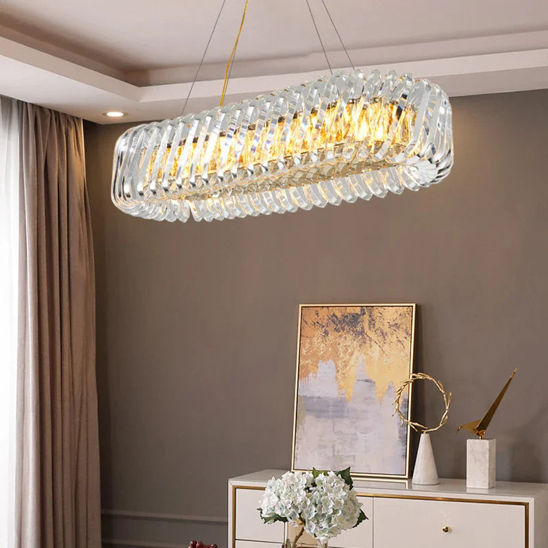 Afralia™ Crystal LED Ceiling Chandelier: Elegant European Home Décor Pendant Lights