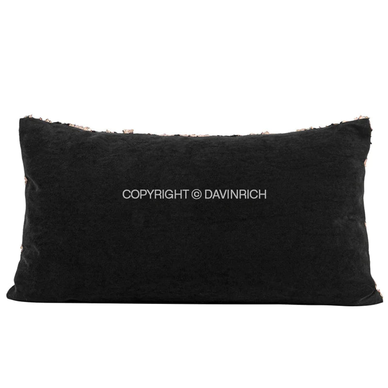 Afralia™ Luxe Gold Foil Fabric Texture Waist Cushion Cover 30x50cm