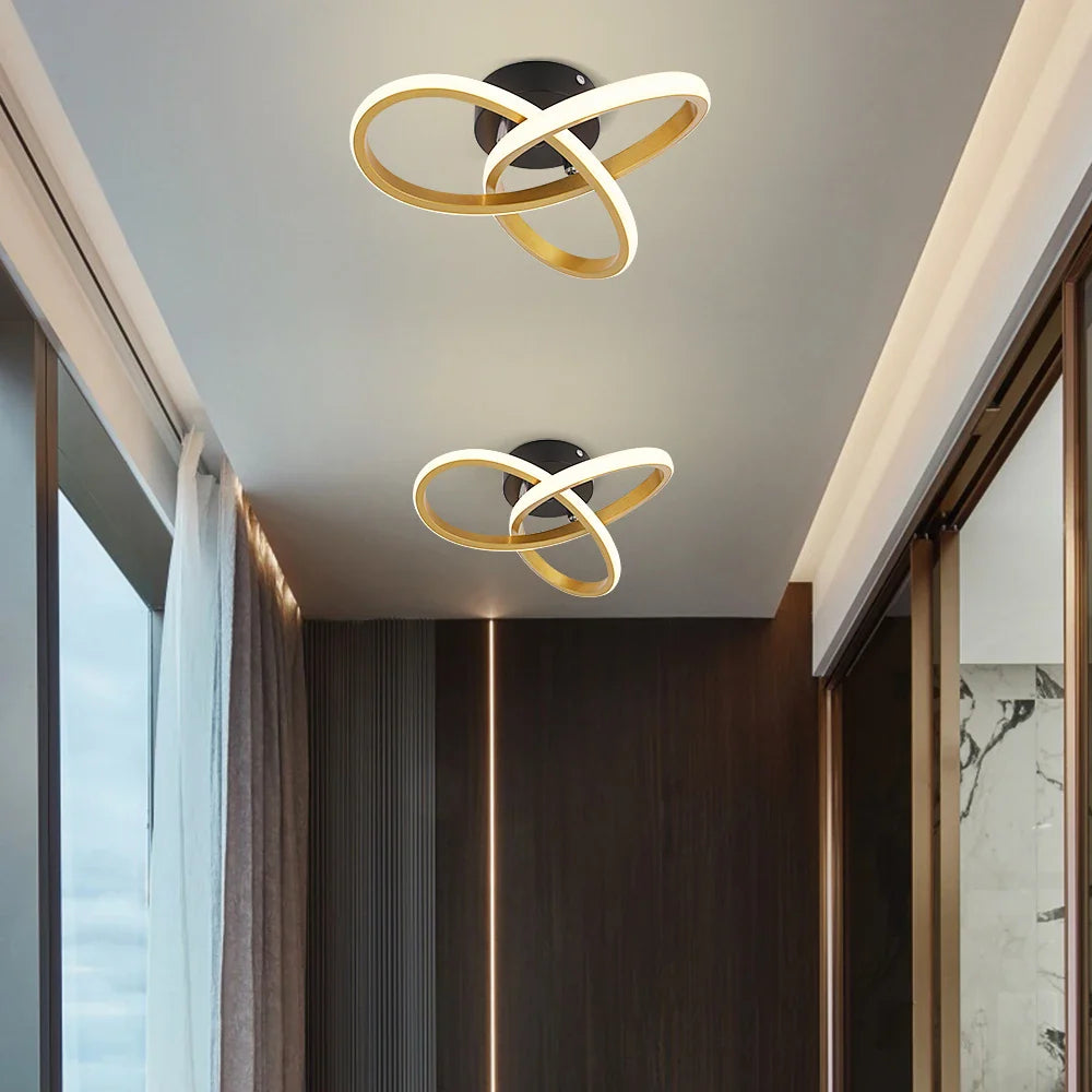 Afralia™ Twisted Acrylic LED Ceiling Chandelier for Modern Home Decor & Lighting