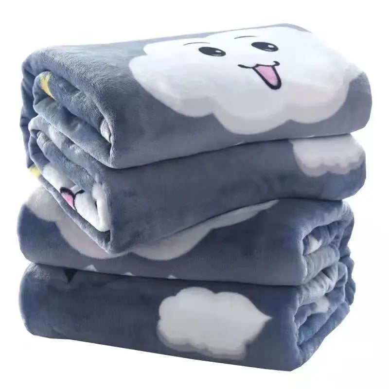 Afralia™ Floral Printed Flannel Blanket for Beds Single/Queen/King Size