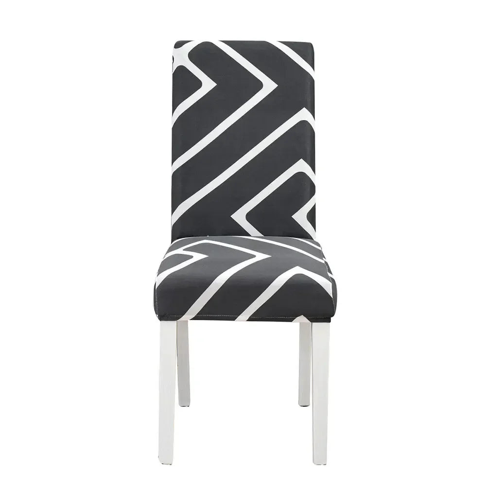 Afralia™ Geometric Stretch Chair Cover Slipcovers | Elastic Seat Case