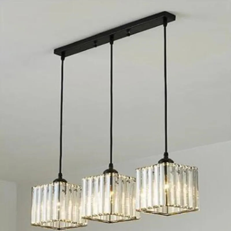Afralia™ Square Crystal Ceiling Lamp: Modern Lighting for Living Room