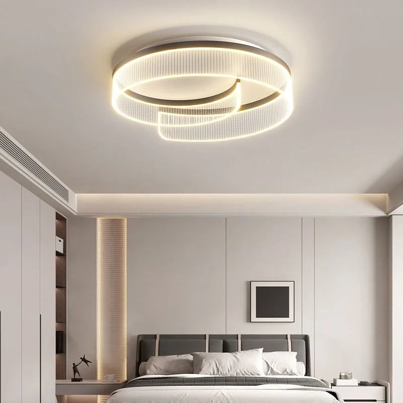 Afralia™ Modern Luxury LED Bedroom Ceiling Lamp