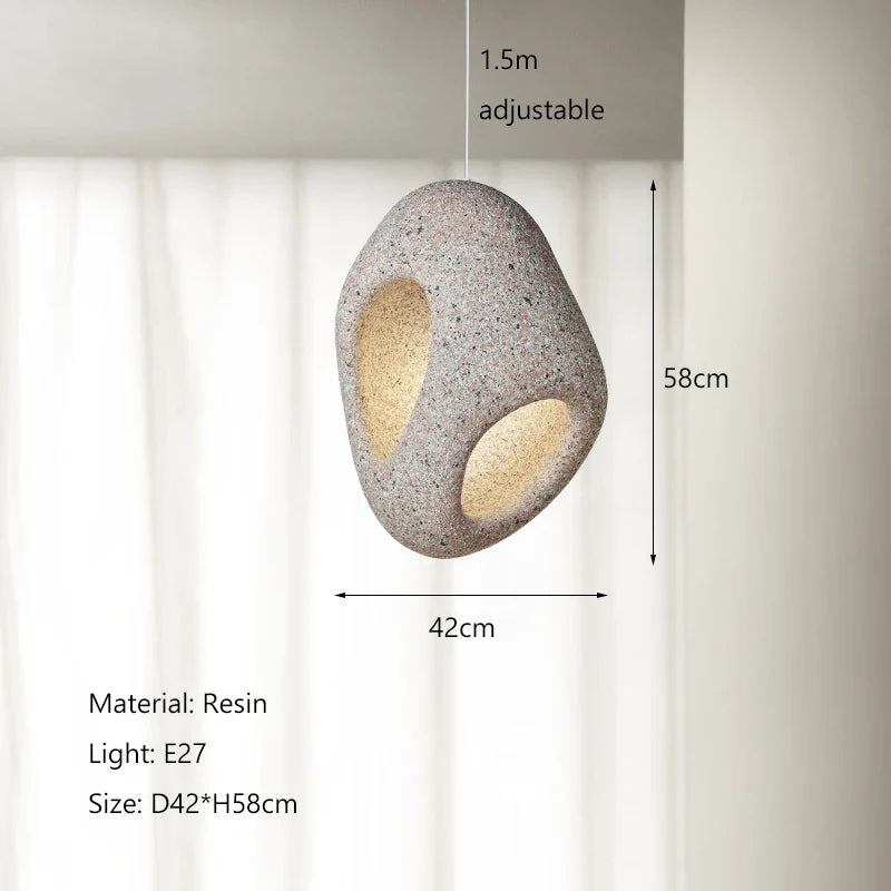 Afralia™ Wabi Sabi Pendant Lamp: Modern LED Hanging Light Fixture for Home Decor & Dining Room
